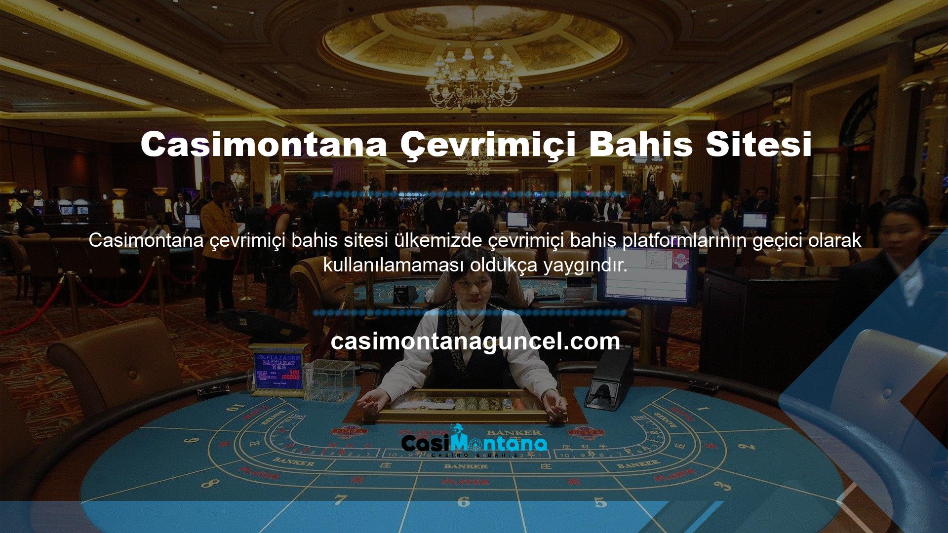 Yıllar önce meydana gelen yasak nedeniyle şu anda bu hizmeti veren yasal casino siteleri bulunmamaktadır